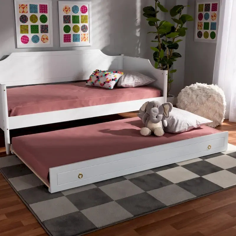 Alya Classic Traditional Farmhouse Twin Size Trundle (Trundle Only)