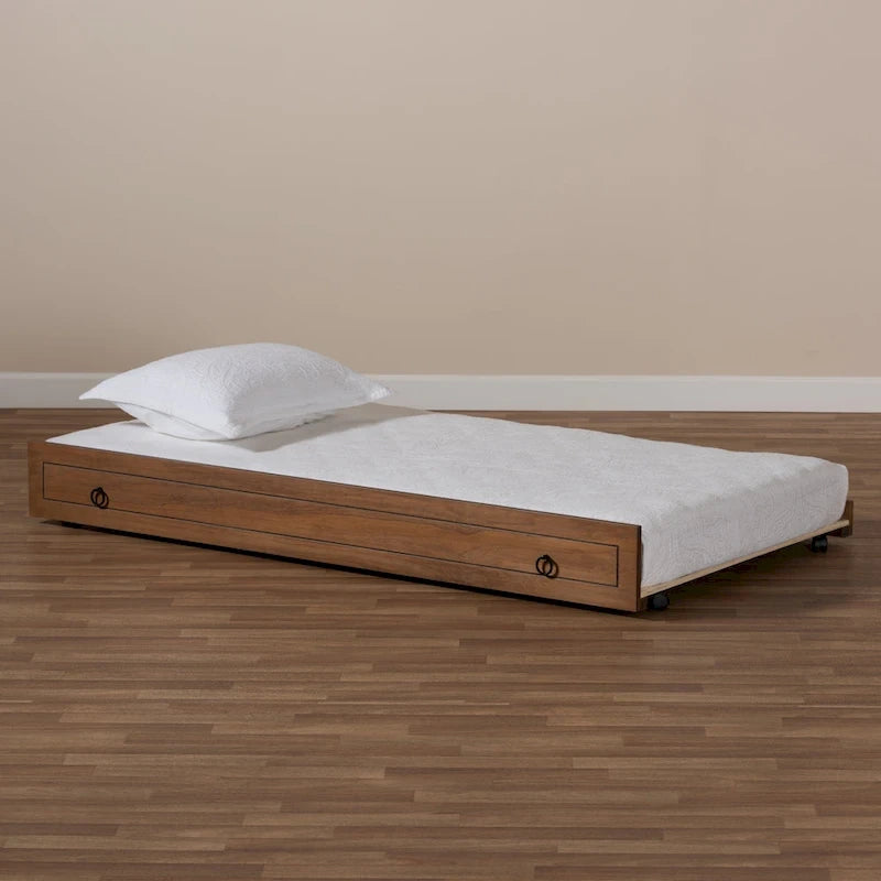 Alya Classic Traditional Farmhouse Twin Size Trundle (Trundle Only)