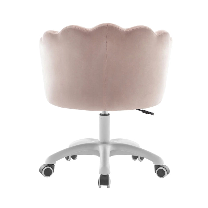 Porthos Home Taio Scalloped Velvet Office Chair with Nylon Base