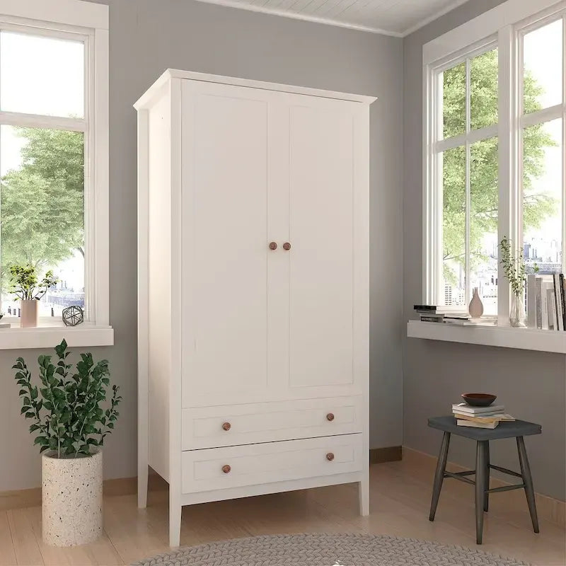 Manhattan Comfort Crown Full Wardrobe with Hanging and 2 Drawers
