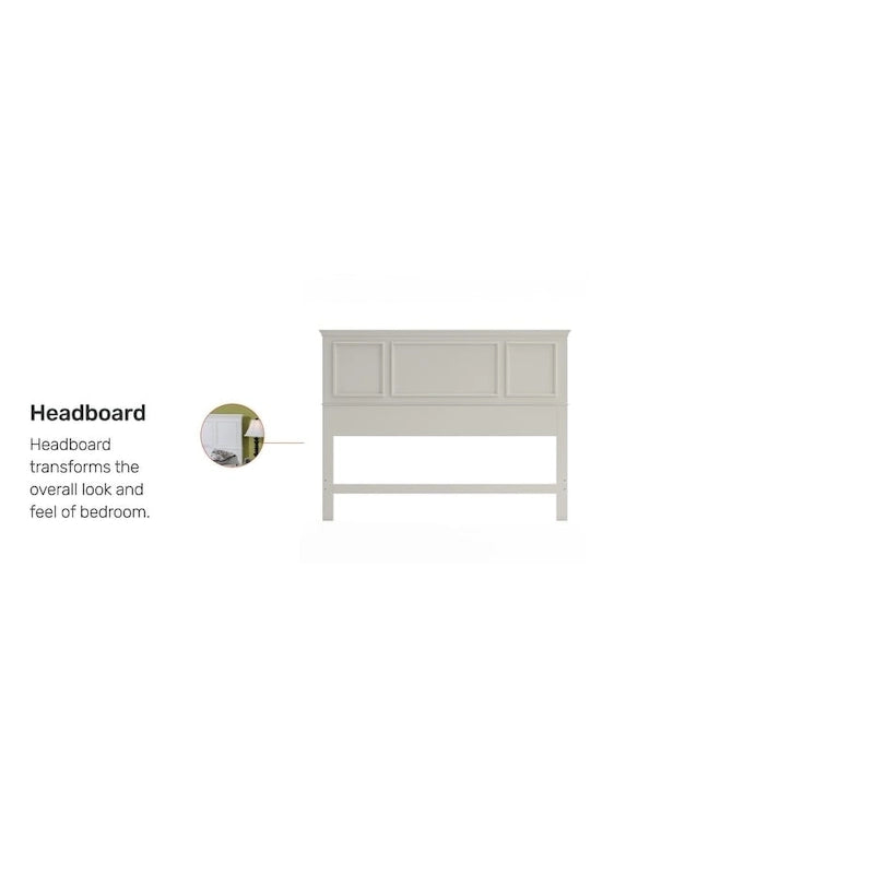 Naples Off-White Queen Headboard