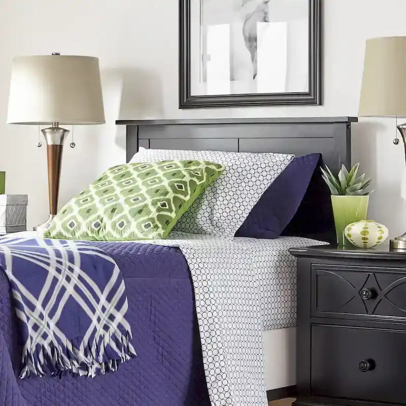 Mercer Mission Transitional Black Panel Headboard by iNSPIRE Q Classic