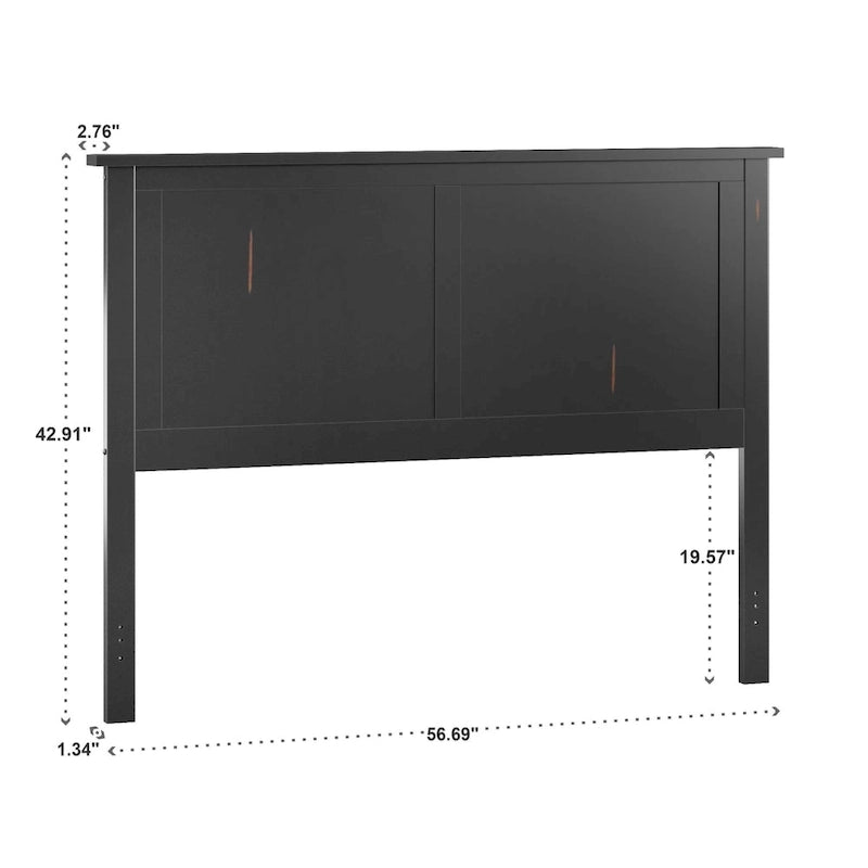 Mercer Mission Transitional Black Panel Headboard by iNSPIRE Q Classic