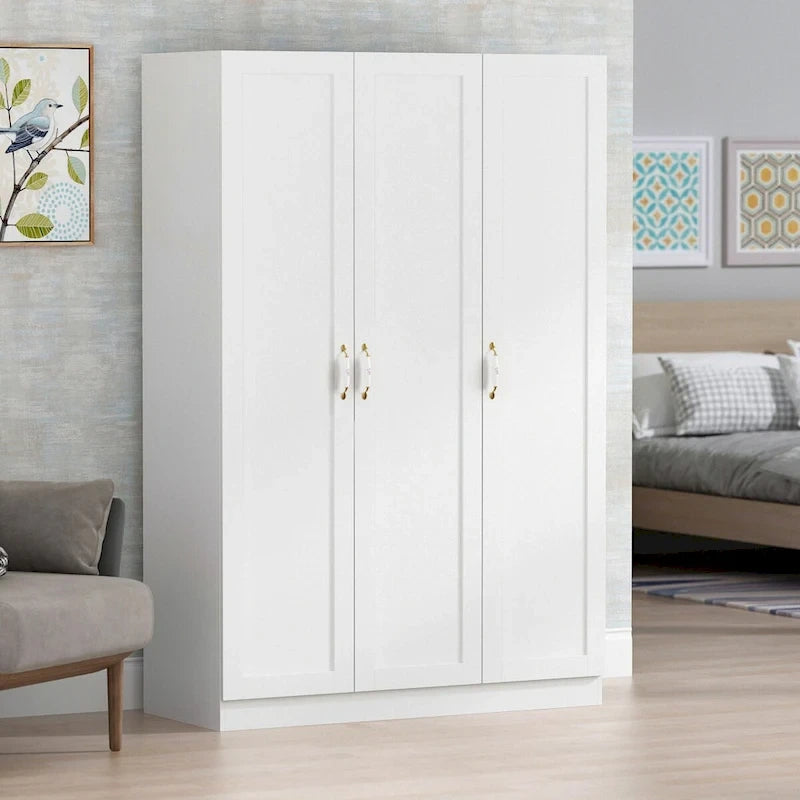 47.2W Contemporary Modern Freestanding Wardrobe Armoire Closet