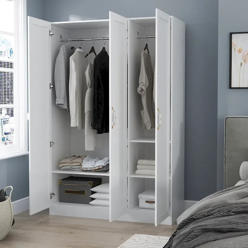 47.2W Contemporary Modern Freestanding Wardrobe Armoire Closet
