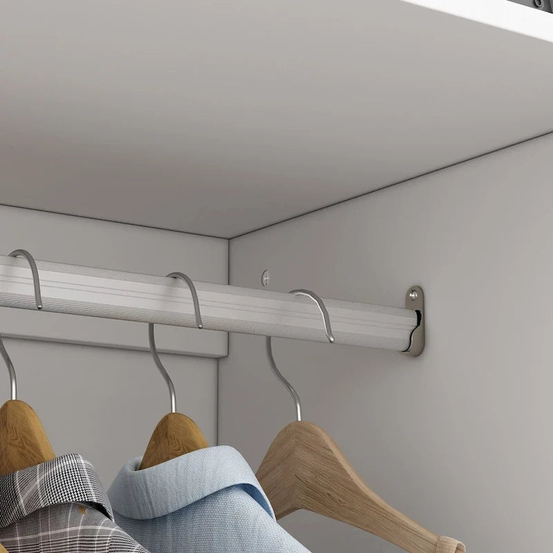 47.2W Contemporary Modern Freestanding Wardrobe Armoire Closet