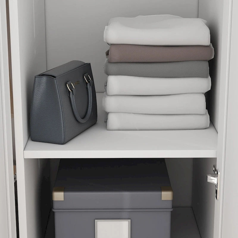 47.2W Contemporary Modern Freestanding Wardrobe Armoire Closet