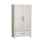 Modern Farmhouse Flea Market White Distressed Armoire