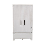 Modern Farmhouse Flea Market White Distressed Armoire