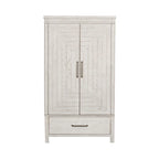 Modern Farmhouse Flea Market White Distressed Armoire