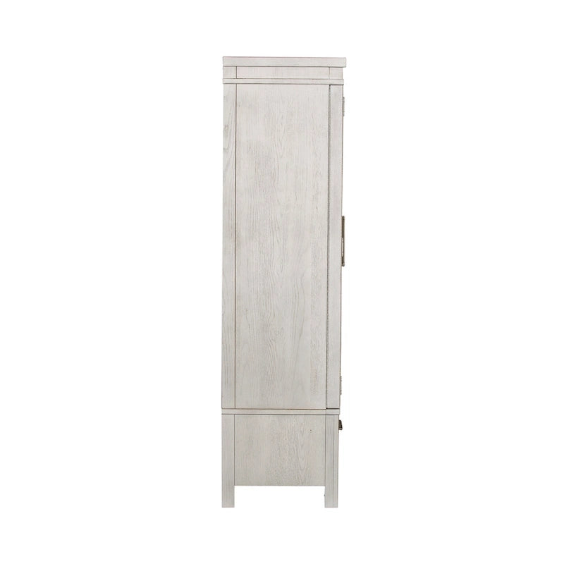 Modern Farmhouse Flea Market White Distressed Armoire