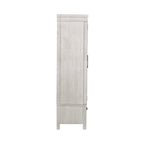 Modern Farmhouse Flea Market White Distressed Armoire