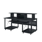 Rectangular Music Desk with 8 Wheels and 1 Keyboard Tray
