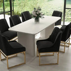 SEYNAR Contempoary Velvet Dining Chair with Metal Frame Legs, set of 6