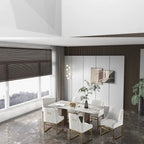 SEYNAR Contempoary Velvet Dining Chair with Metal Frame Legs, set of 6