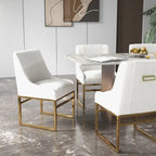 SEYNAR Contempoary Velvet Dining Chair with Metal Frame Legs, set of 6