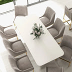 SEYNAR Contempoary Velvet Dining Chair with Metal Frame Legs, set of 6