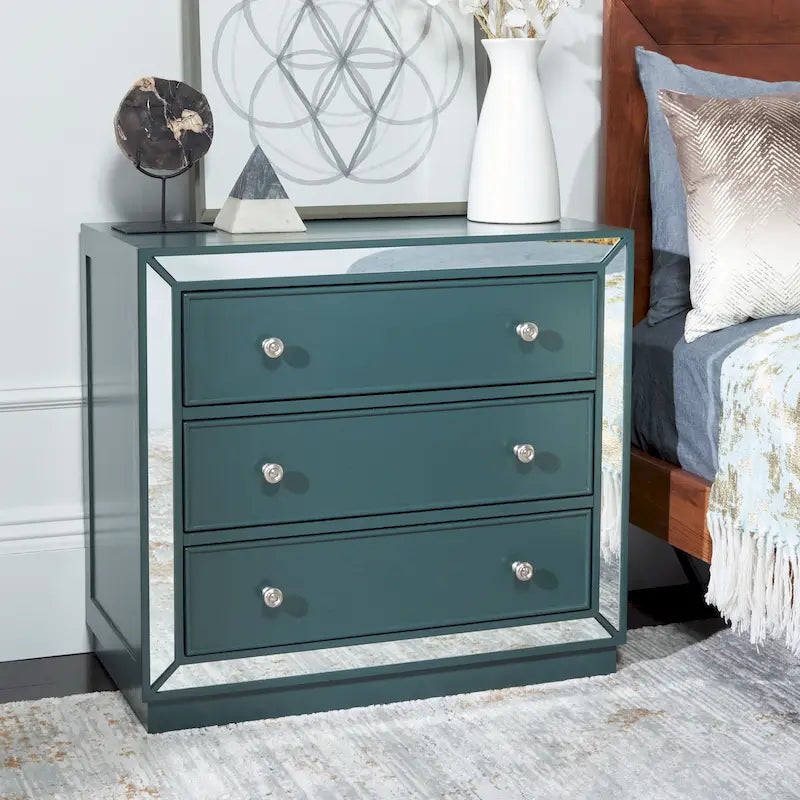 SAFAVIEH Amey Mirrored 3-Drawer Chest