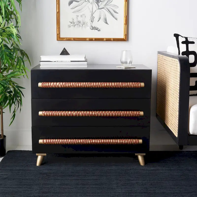 SAFAVIEH Audra 3-Drawer Storage Bedroom Chest.