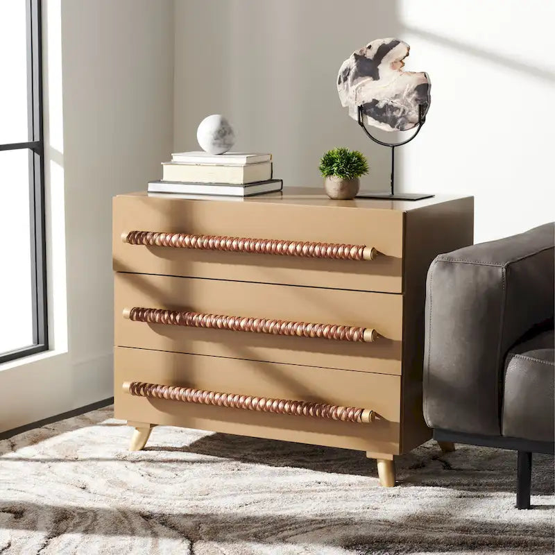 SAFAVIEH Audra 3-Drawer Storage Bedroom Chest.