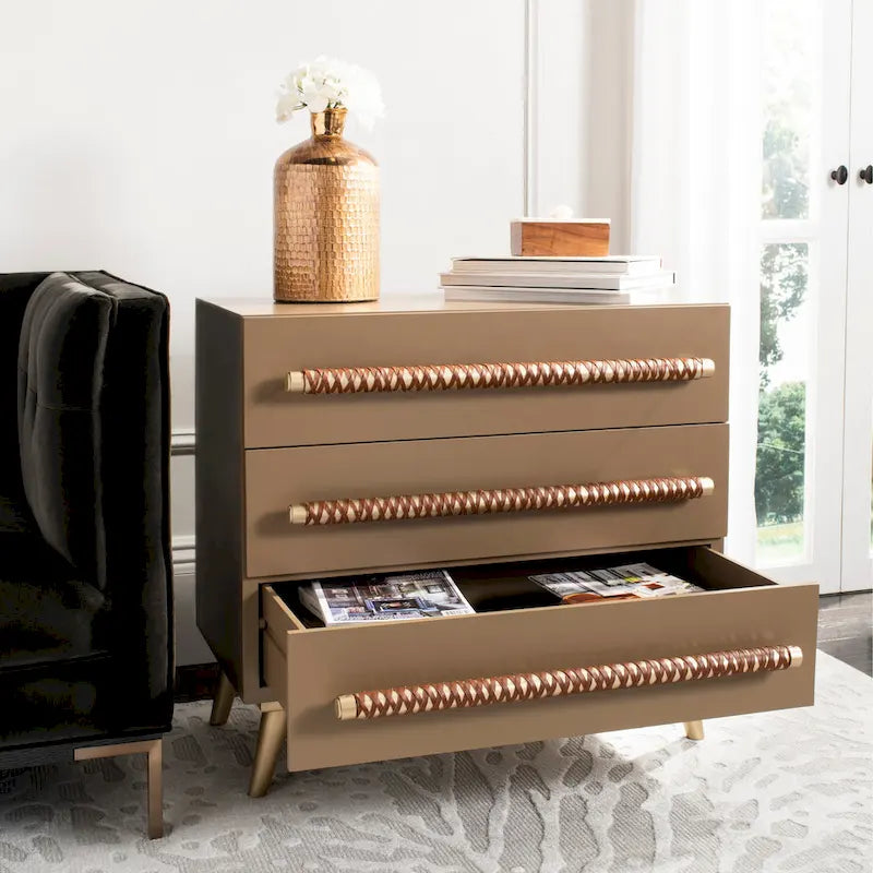 SAFAVIEH Audra 3-Drawer Storage Bedroom Chest.