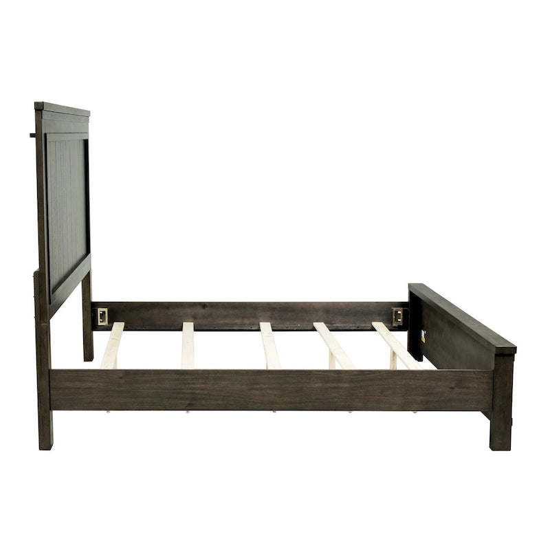 Thornwood Hills Rock Beaten Gray with Saw Cuts King California Panel Bed