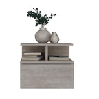 Floating Nightstand 12H,Wall Mounted with Single Drawer and 2-Tier Shelf,for Bedroom,Closet,Entryway,College Dorm