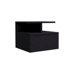 Floating Nightstand 12H,Wall Mounted with Single Drawer and 2-Tier Shelf,for Bedroom,Closet,Entryway,College Dorm
