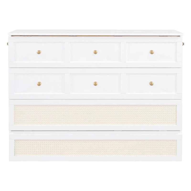 Full Size Murphy Bed with Large Drawers For Bedroom