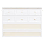 Full Size Murphy Bed with Large Drawers For Bedroom