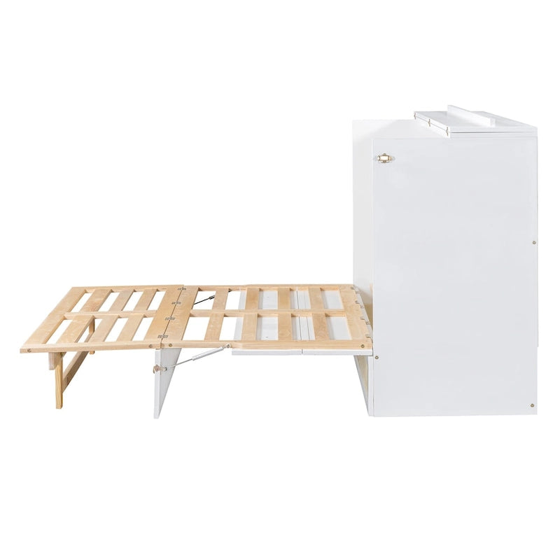 Full Size Murphy Bed with Large Drawers For Bedroom