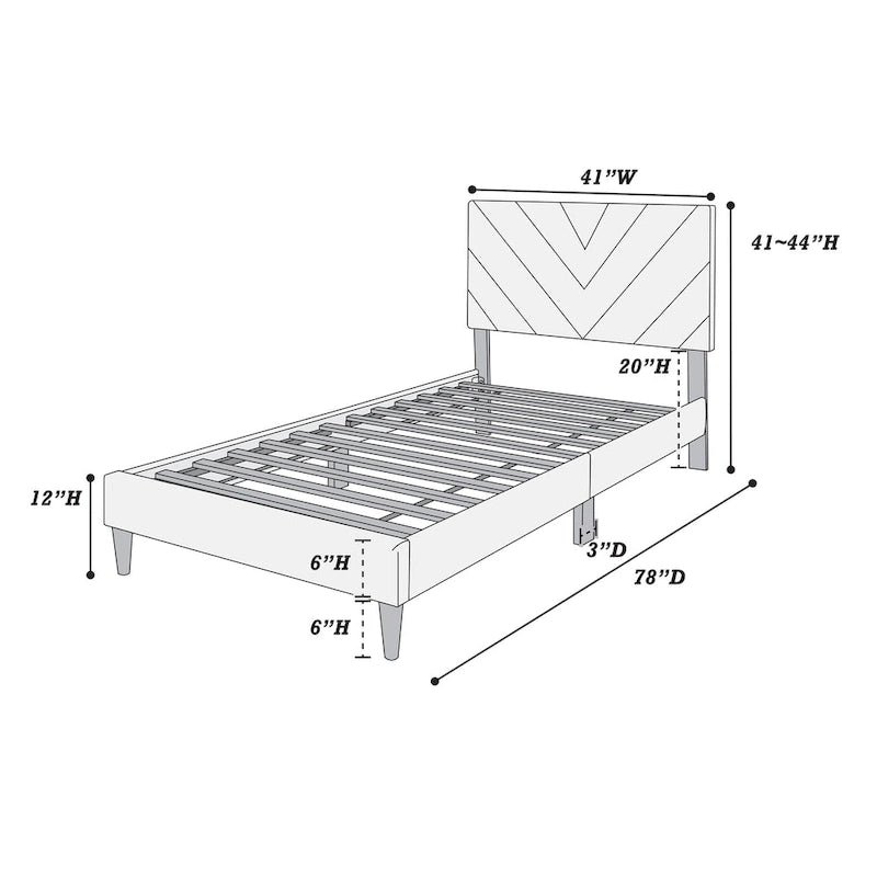 Poundex Twin Bed