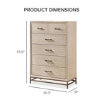 Furniture of America Drayden Transitional Oak Solid Wood 3-Piece Chest and 2 Nightstand Bedroom Set