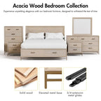 Furniture of America Drayden Transitional Oak Solid Wood 3-Piece Chest and 2 Nightstand Bedroom Set