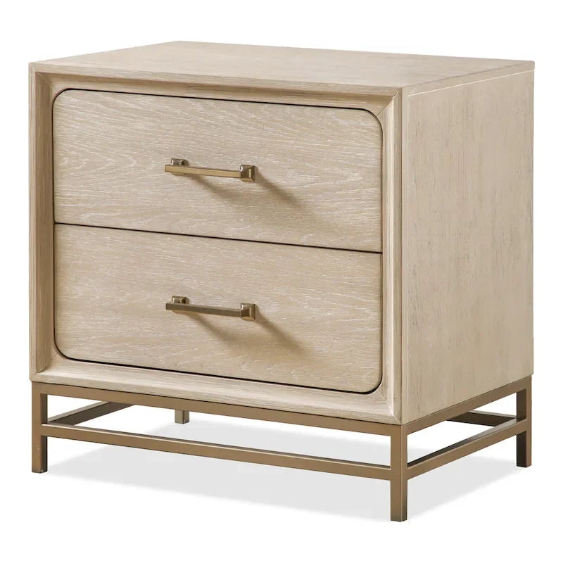 Furniture of America Drayden Transitional Oak Solid Wood 3-Piece Chest and 2 Nightstand Bedroom Set