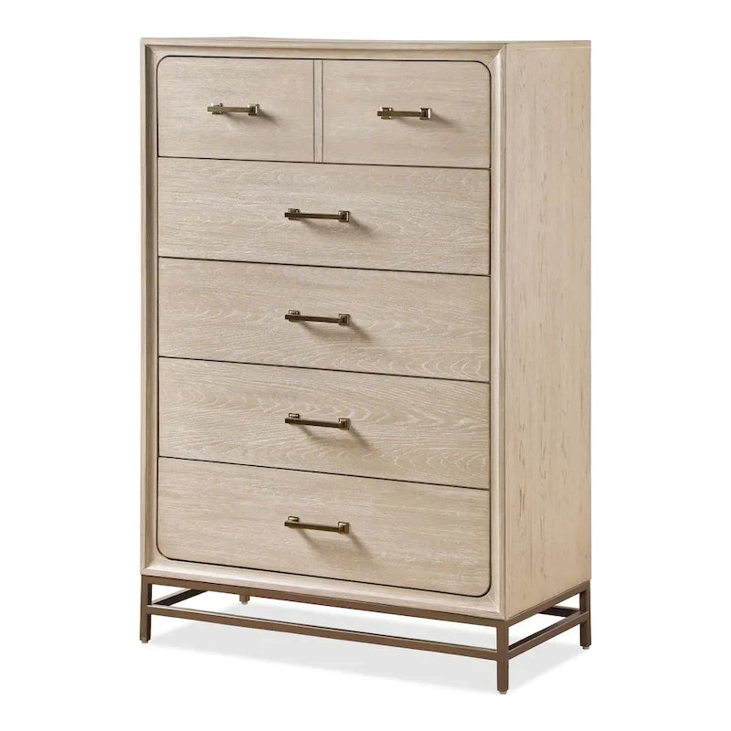 Furniture of America Drayden Transitional Oak Solid Wood 3-Piece Chest and 2 Nightstand Bedroom Set