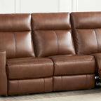 Hydeline Vienna Zero Gravity Power Recline and Headrest Top Grain Leather Sofa