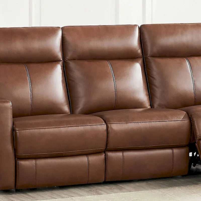 Hydeline Vienna Zero Gravity Power Recline and Headrest Top Grain Leather Sofa