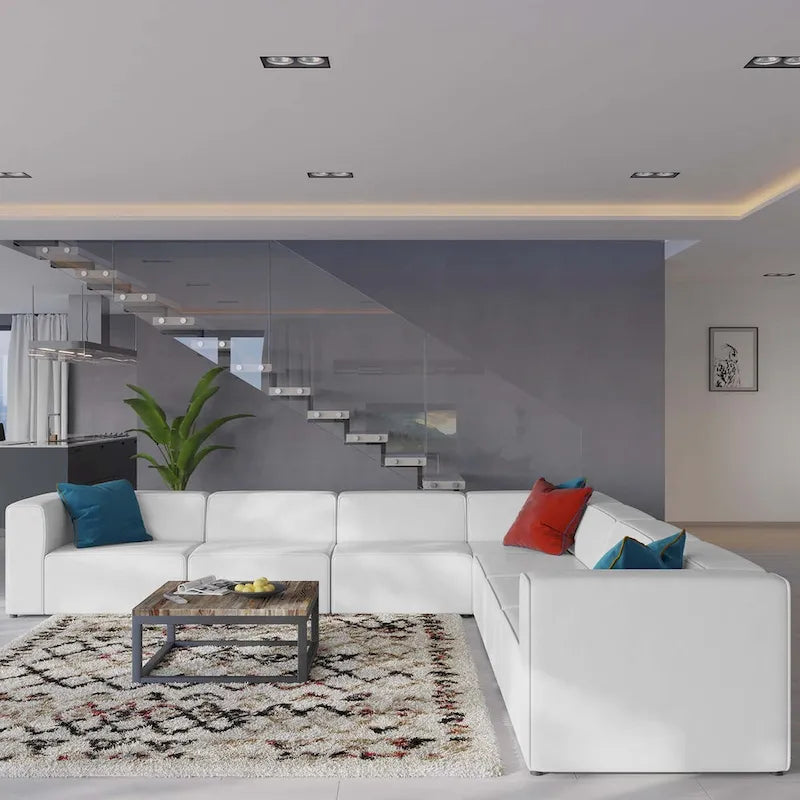 Mingle Vegan Leather 7-Piece Sectional Sofa