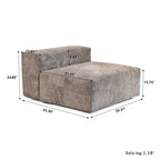 181Oversized Corduroy Sectional Sofa Couch with Ottoman, L Shaped Convertible Couch Deep Seat Couches for Modern Living Room