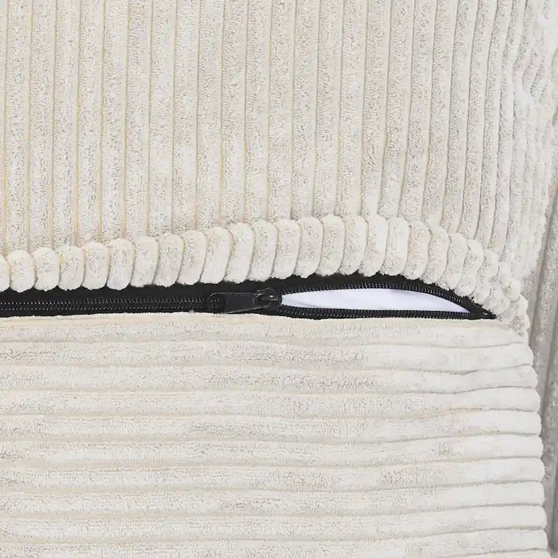 181Oversized Corduroy Sectional Sofa Couch with Ottoman, L Shaped Convertible Couch Deep Seat Couches for Modern Living Room