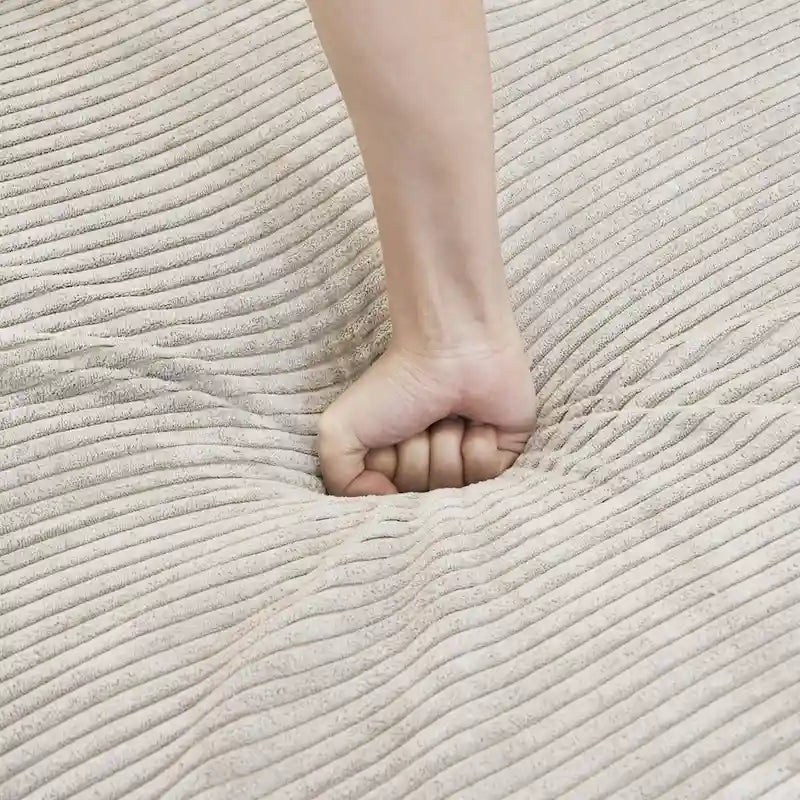 181Oversized Corduroy Sectional Sofa Couch with Ottoman, L Shaped Convertible Couch Deep Seat Couches for Modern Living Room