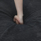 181Oversized Corduroy Sectional Sofa Couch with Ottoman, L Shaped Convertible Couch Deep Seat Couches for Modern Living Room