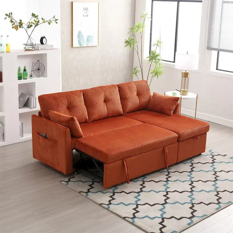 L Shaped Modular Sectional Sofa w/ Reversible Chaise and Storage Seat