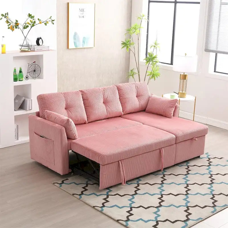 L Shaped Modular Sectional Sofa w/ Reversible Chaise and Storage Seat