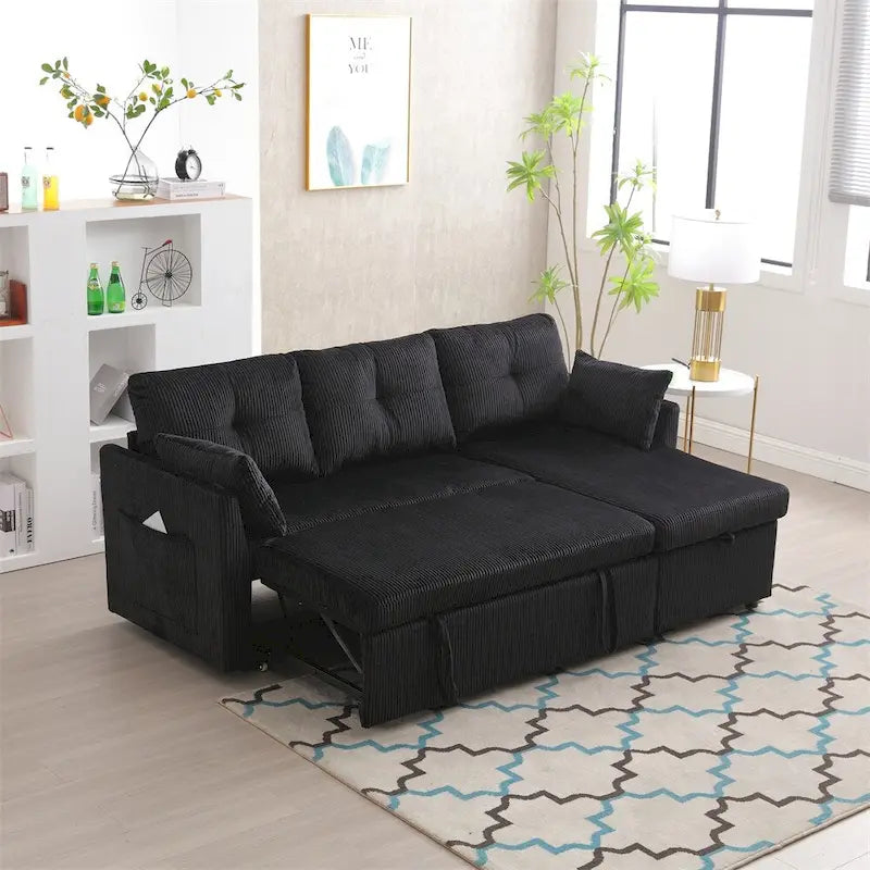 L Shaped Modular Sectional Sofa w/ Reversible Chaise and Storage Seat