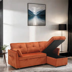 L Shaped Modular Sectional Sofa w/ Reversible Chaise and Storage Seat
