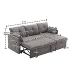 L Shaped Modular Sectional Sofa w/ Reversible Chaise and Storage Seat