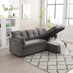L Shaped Modular Sectional Sofa w/ Reversible Chaise and Storage Seat