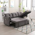 L Shaped Modular Sectional Sofa w/ Reversible Chaise and Storage Seat